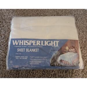 Vintage Northern Chatham Whisperlight Sheet Blanket Queen/King White *NEW*
